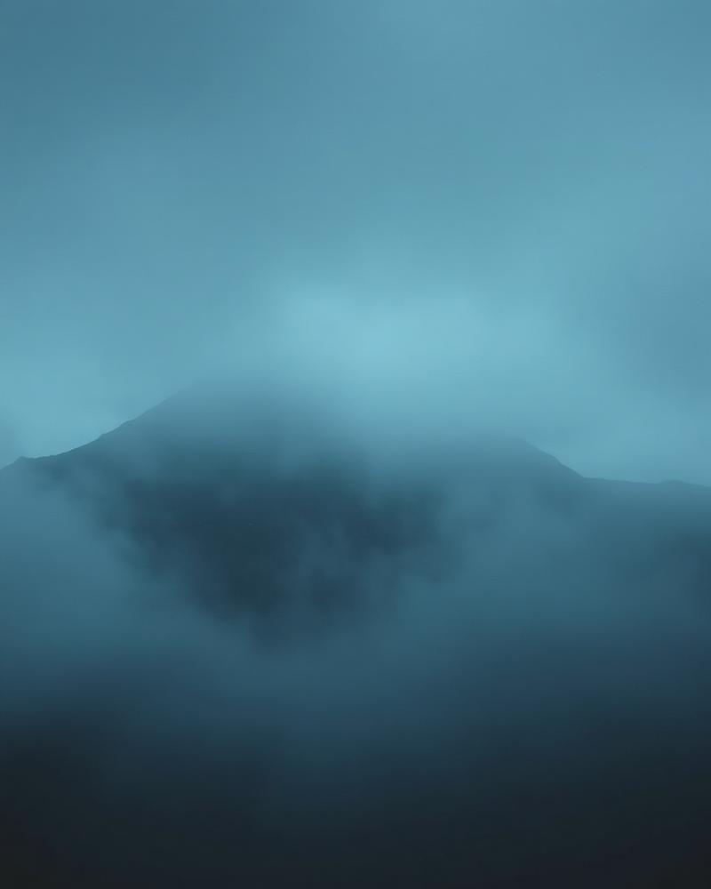 Misty Irish mountain range, still from the featured film score